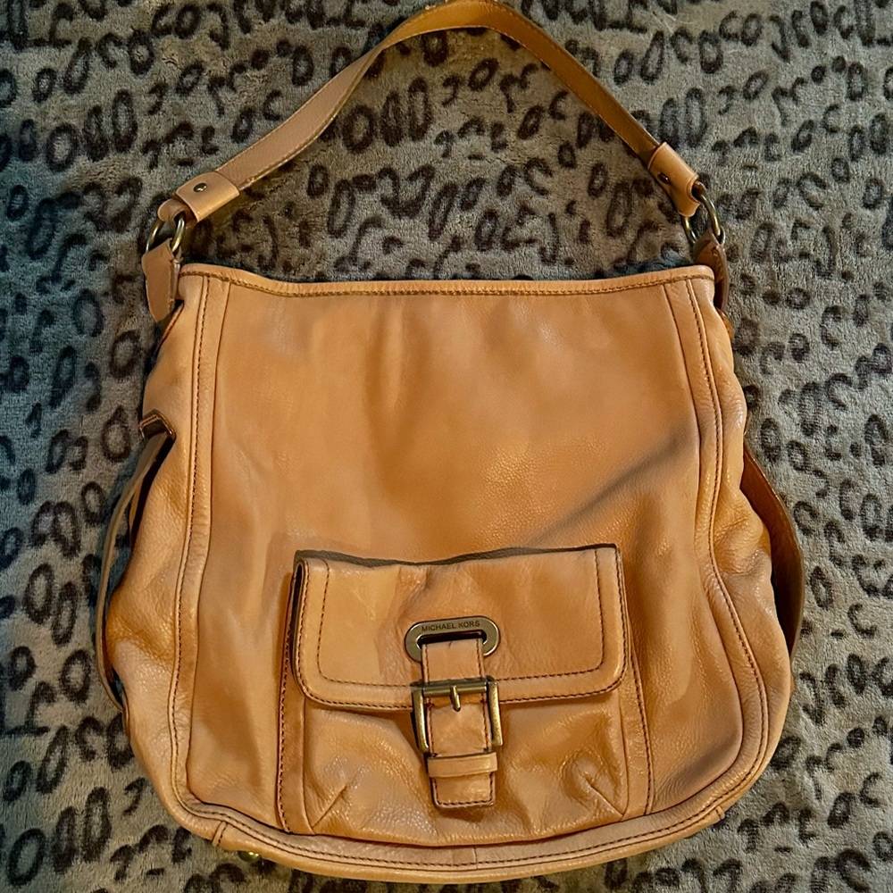 MICHAEL Michael Kors Tan Leather Hobo Bag